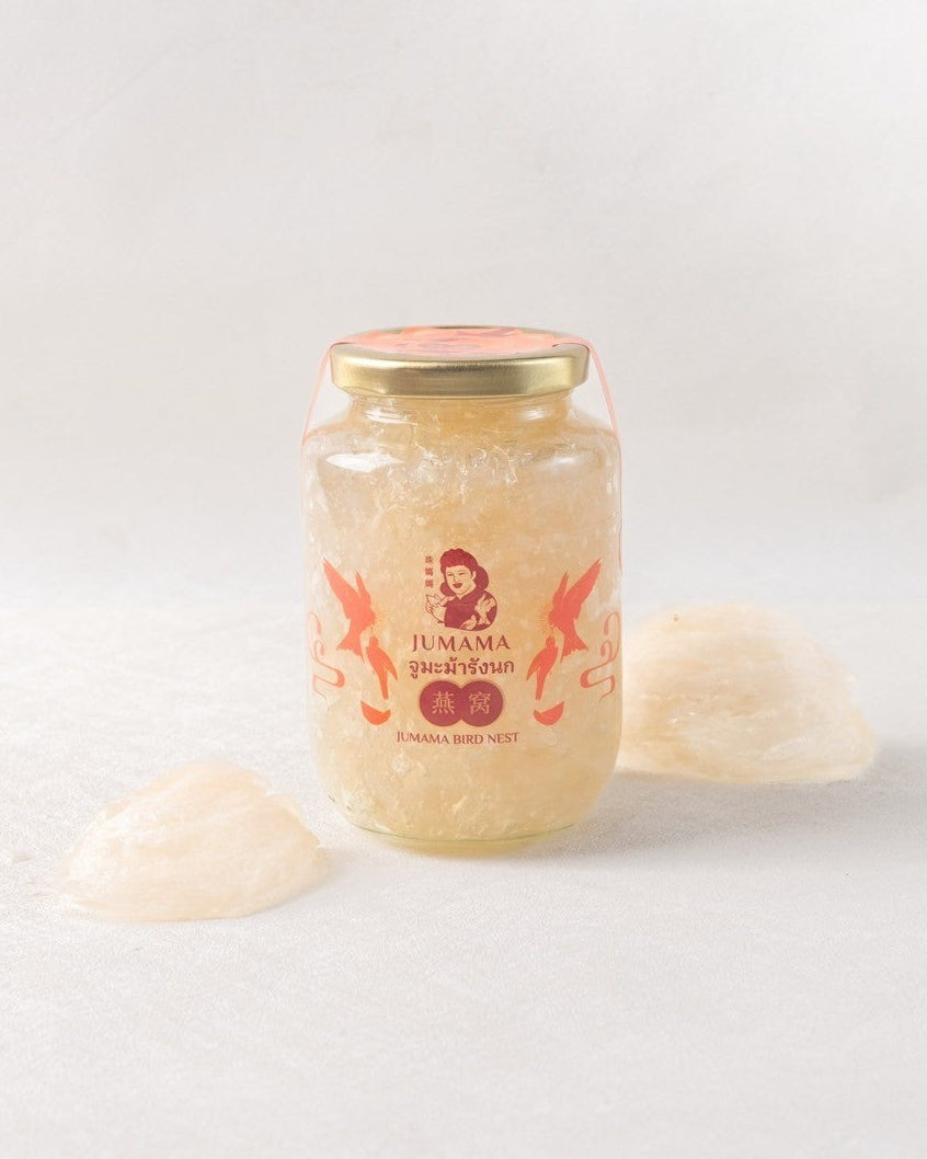 JUMAMA whole white bird's nest in bottle, 315 ml – 典藏燕盏 รังนกเต็มถ้วยในขวด